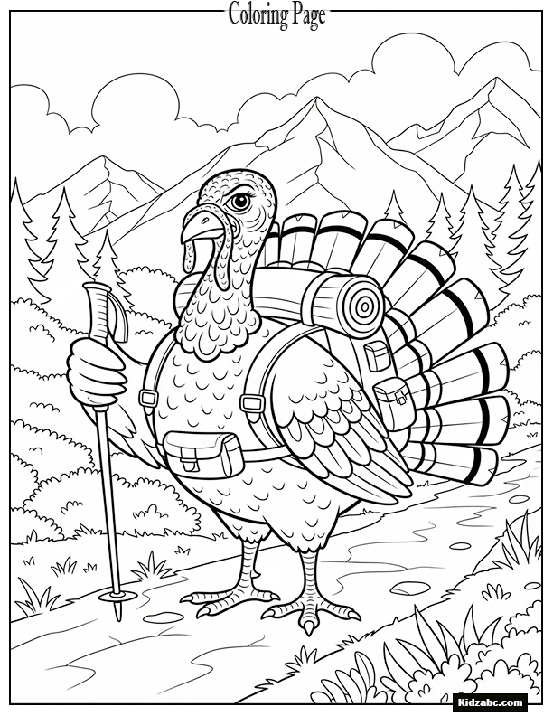 A turkey with a backpack