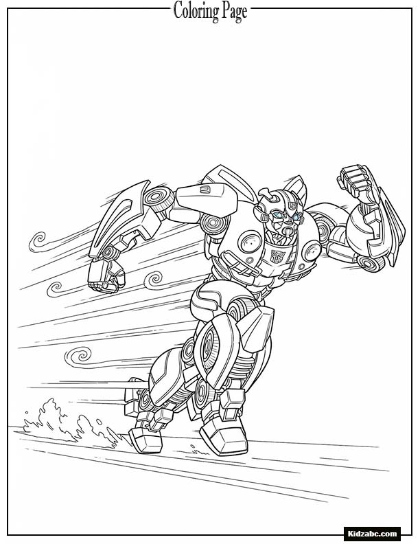 Bumblebee running fast with wind trails behind