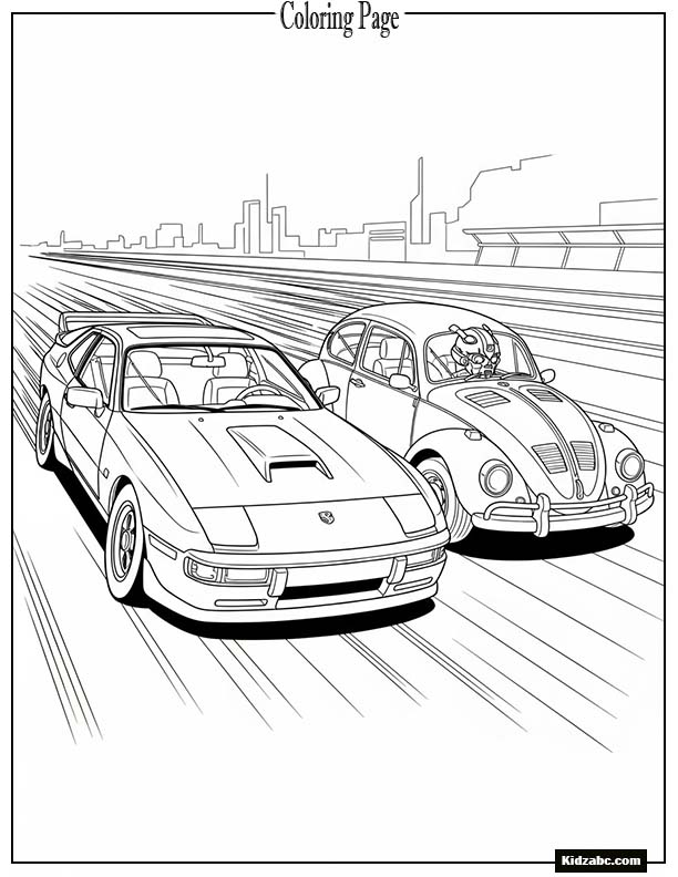 Cliffjumper racing beside Bumblebee