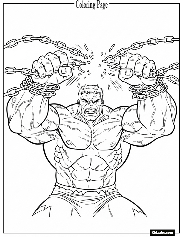 Hulk breaking a steel chain