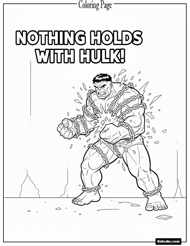Hulk breaking out of chains
