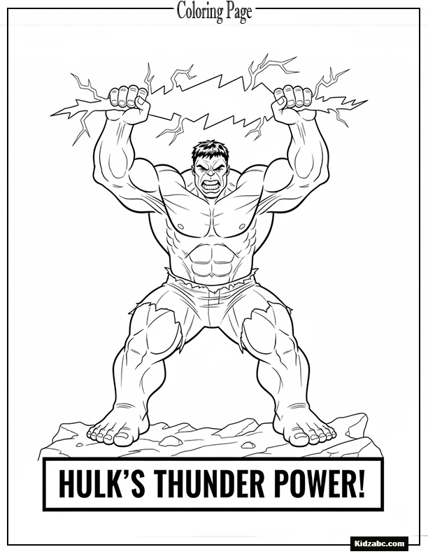 Hulk holding lightning bolt