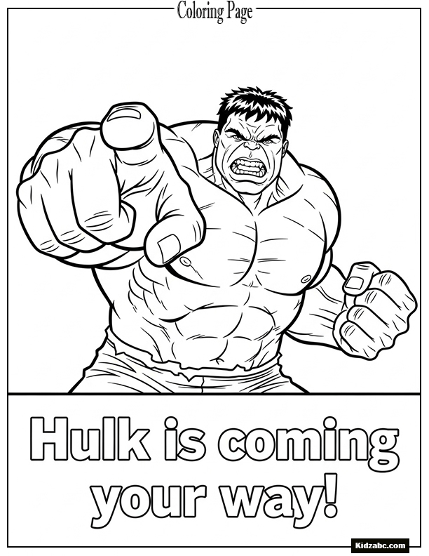Hulk pointing forward like he’s coming at you