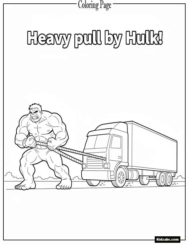 Hulk pulling a truck