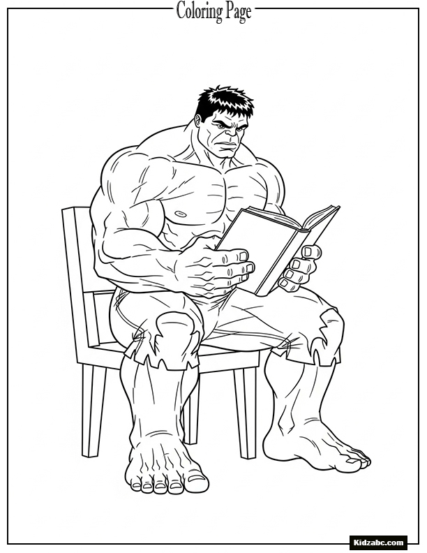 Hulk reading a book