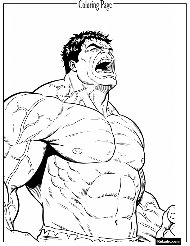 Hulk roaring at the sky