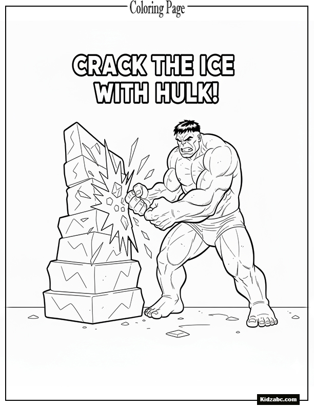 Hulk smashing ice blocks