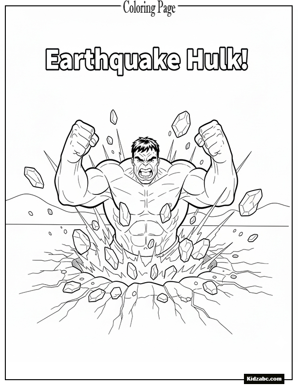 Hulk smashing through the ground