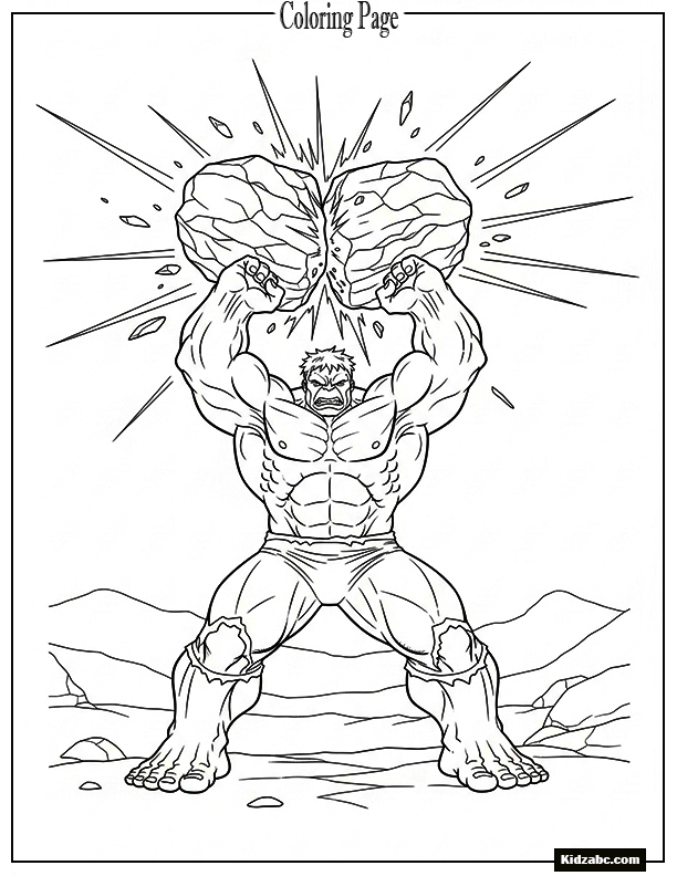 Hulk smashing two big rocks together