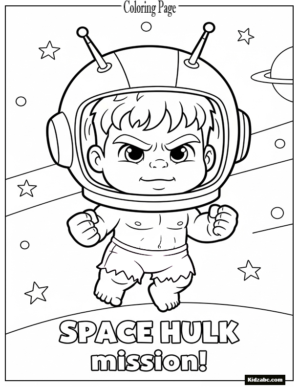 Hulk wearing astronaut helmet