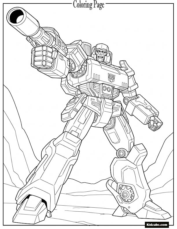 Megatron raising his cannon, ready to fire