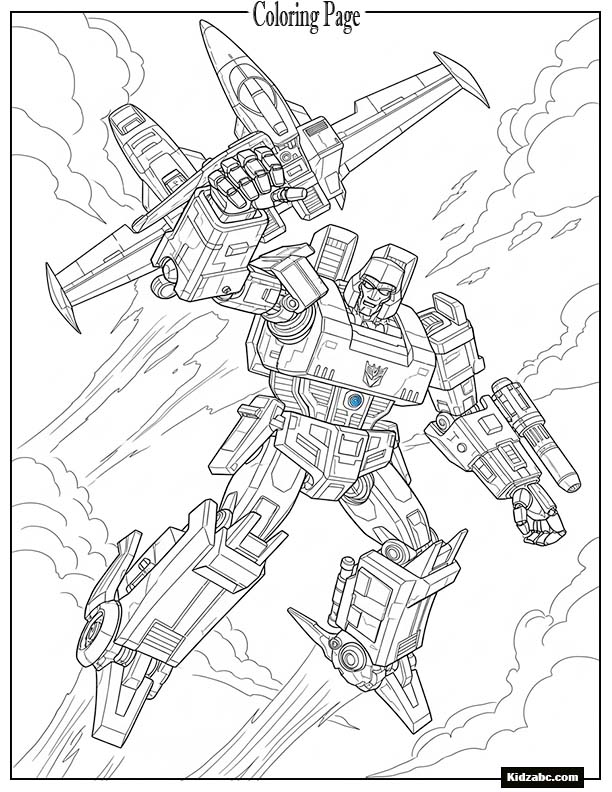 Megatron transforming from jet to robot