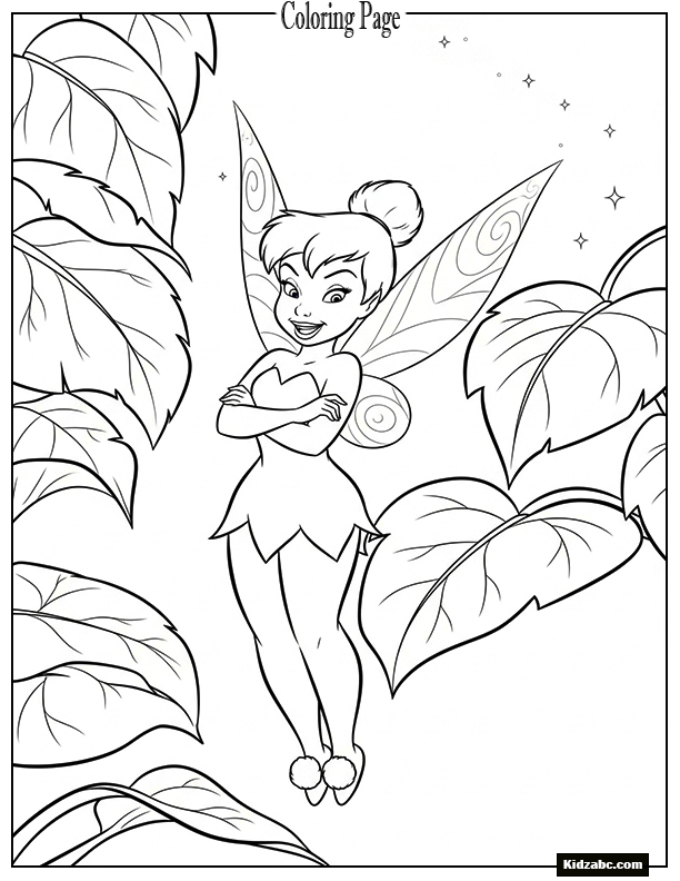 Tinkerbell crossing her arms with a cheeky grin