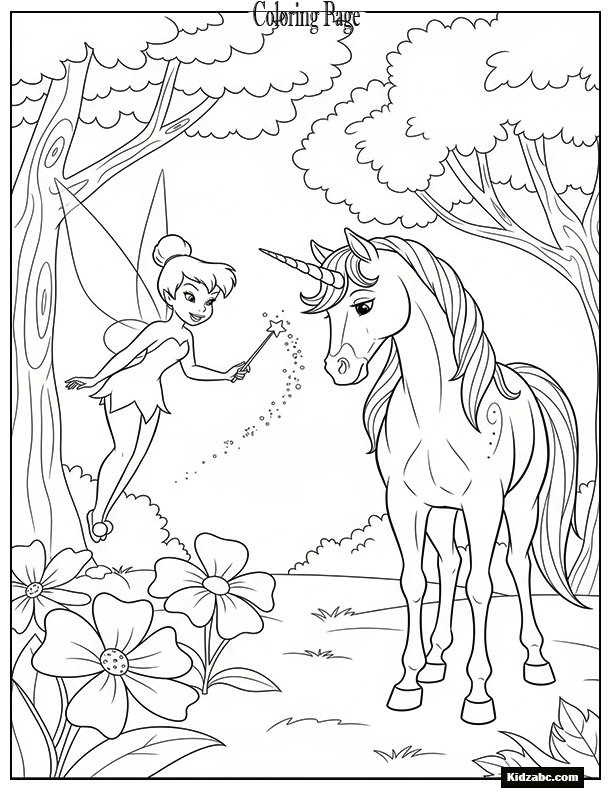 Tinkerbell meeting a unicorn