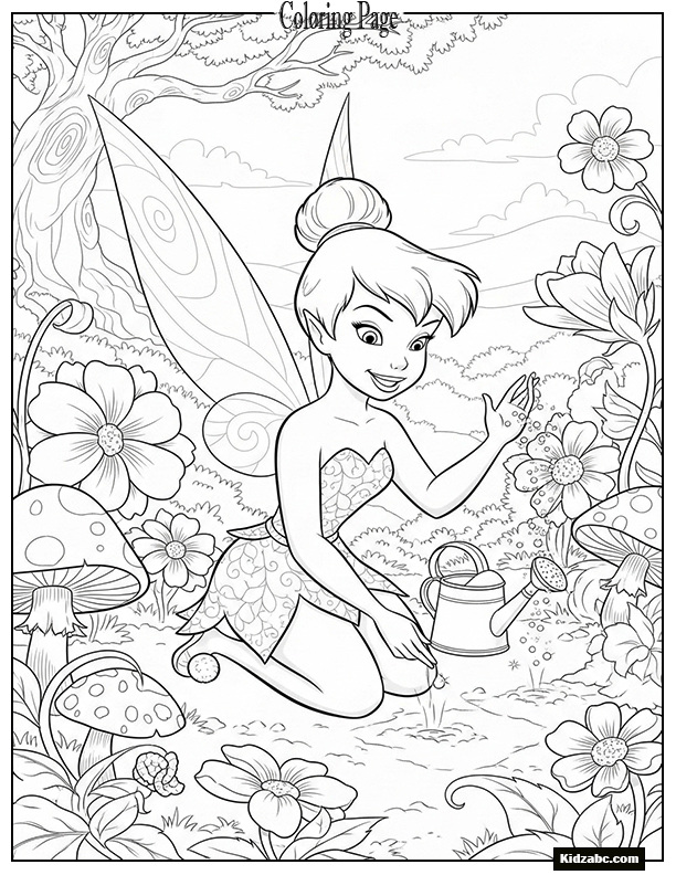 Tinkerbell planting fairy dust seeds