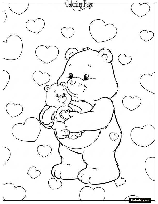 Care Bear holding a baby Care Bear