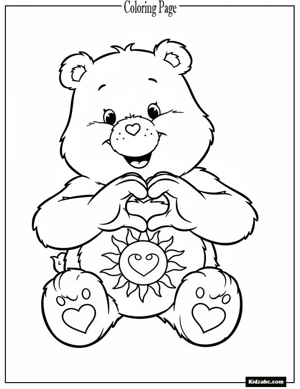 Care Bear making a heart with its hands