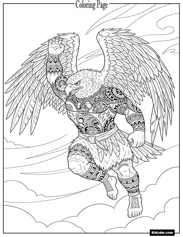 Maui transforming into a hawk mid-air