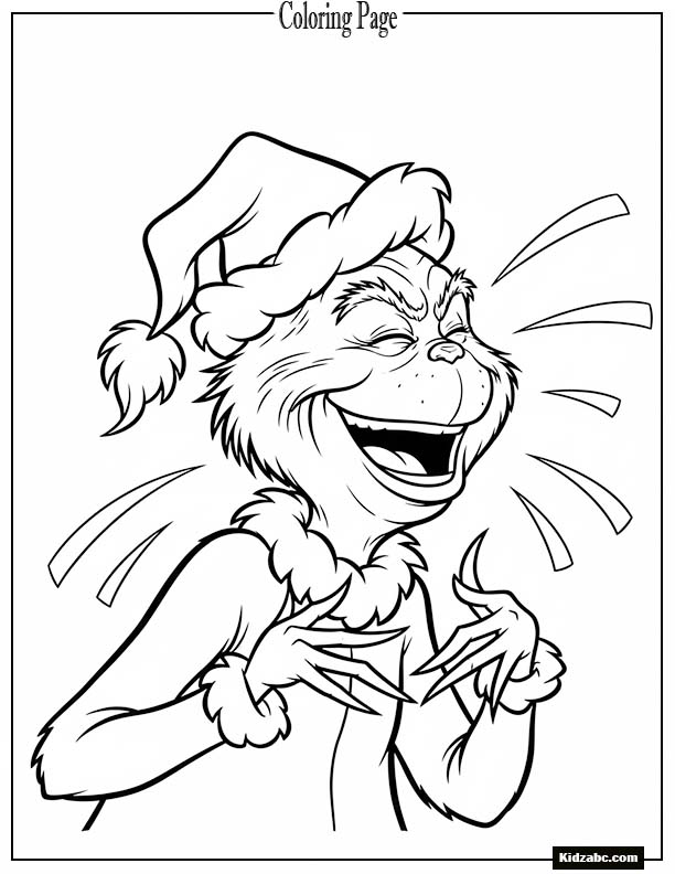The Grinch caught in mid-laugh