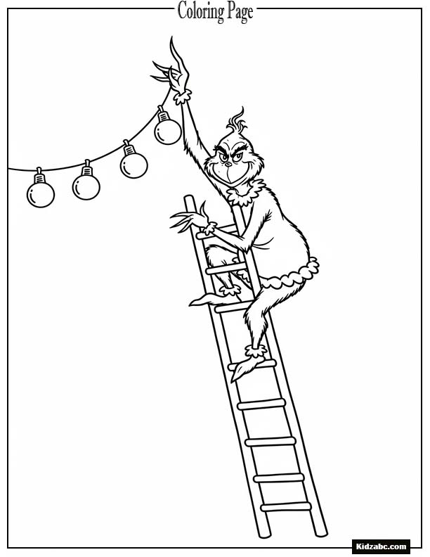 The Grinch hanging lights