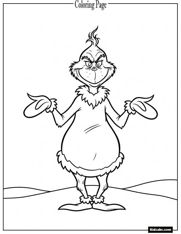 The Grinch with oversized mittens and boots