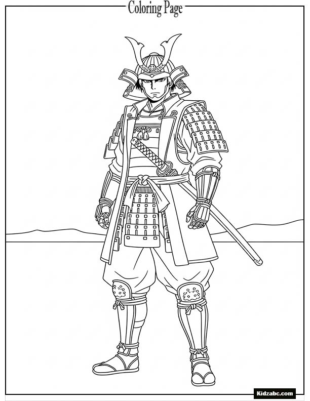 Anime samurai standing tall
