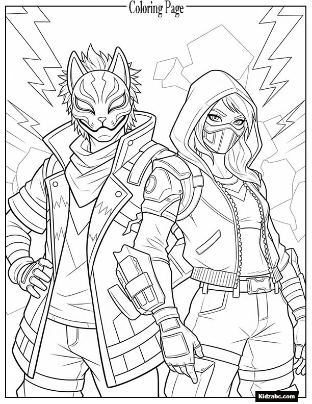 Fortnite Drift and Catalyst posing together