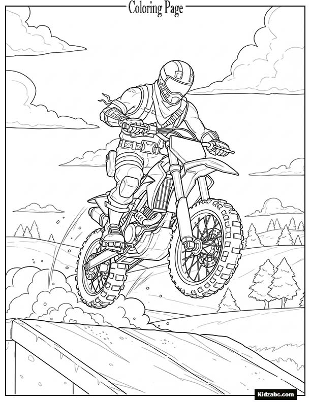 Fortnite biker jumping over a ramp