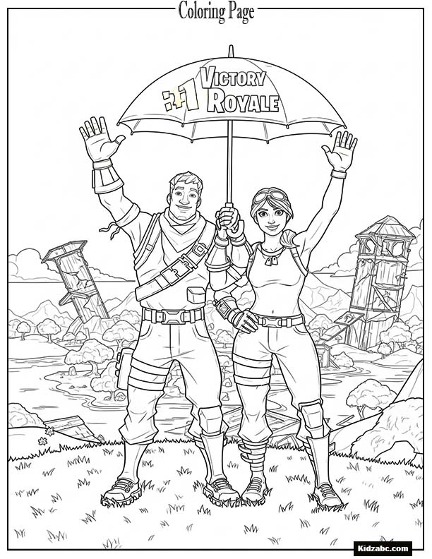 Fortnite couple waving after victory