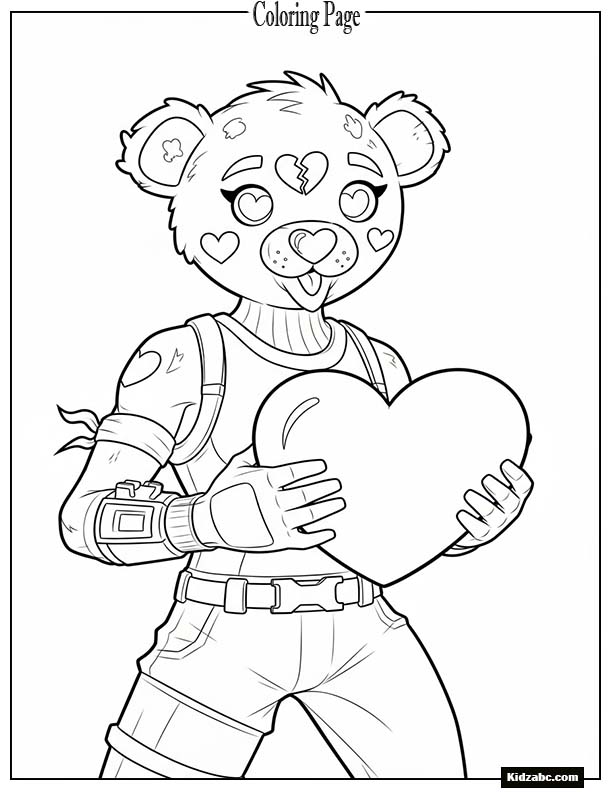 Fortnite cuddle team leader holding a heart