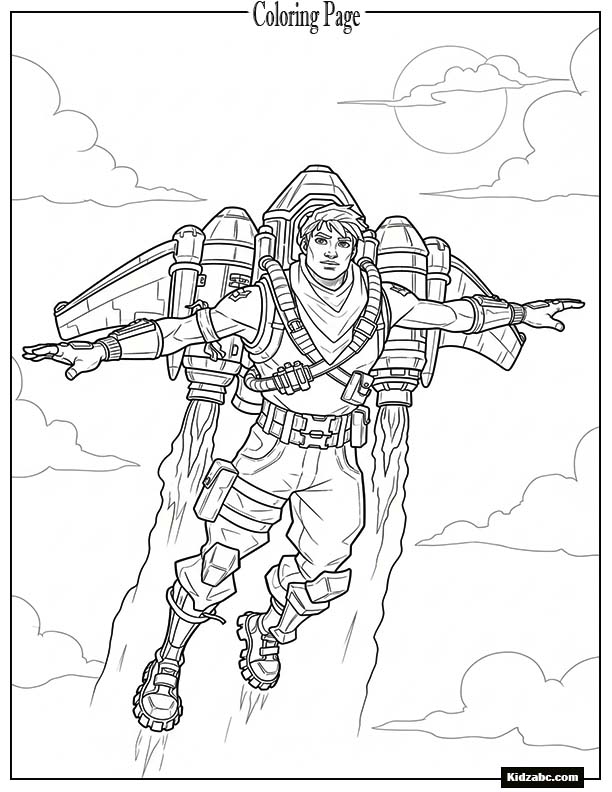 Fortnite jetpack character flying up