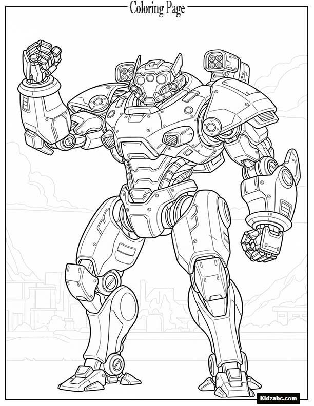 Fortnite mech robot standing heroically