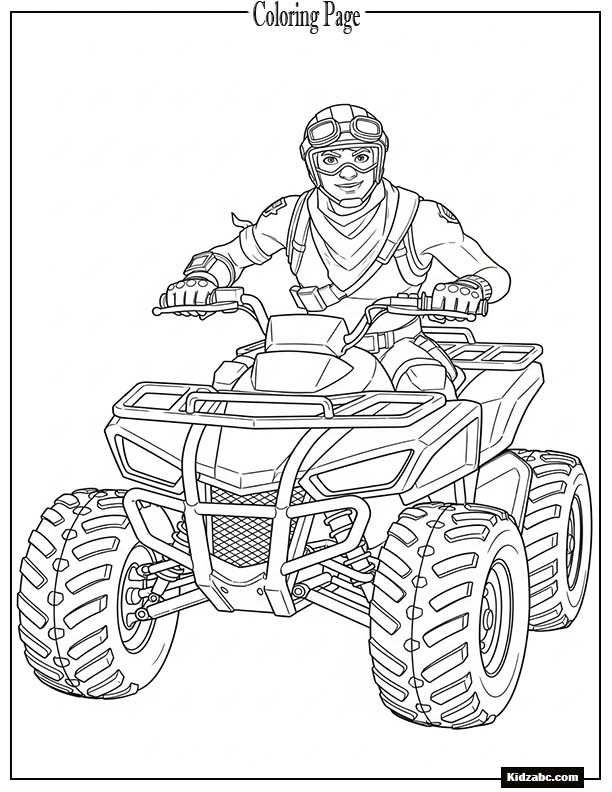 Fortnite player driving an ATV