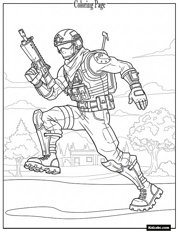 Fortnite soldier sprinting forward