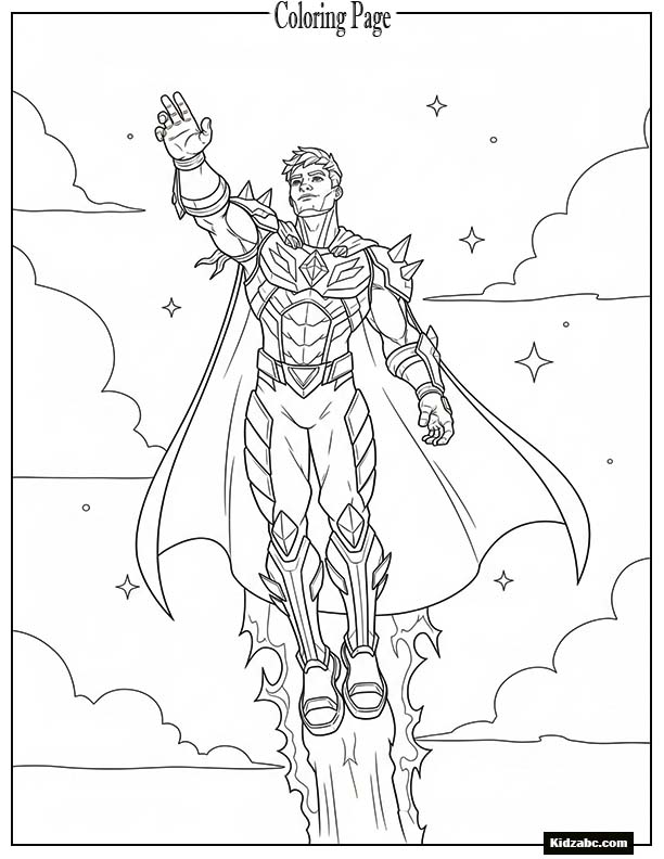 Fortnite superhero flying upward