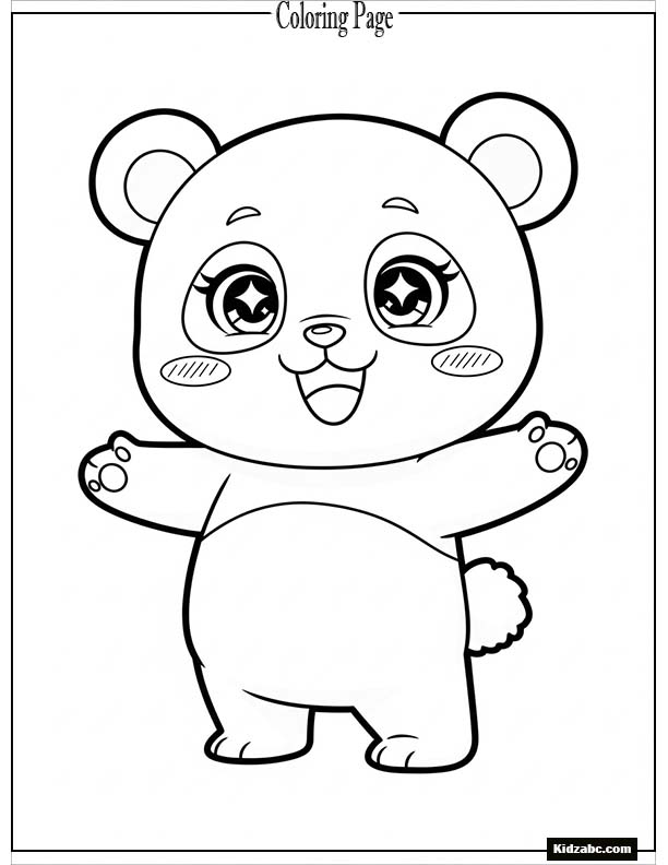 Kawaii-style anime panda character smiling