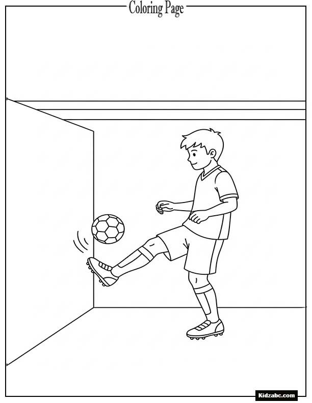 Player practicing passing with wall