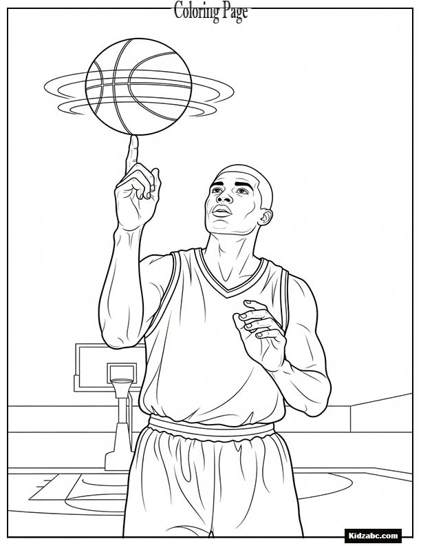 Player spinning the ball on a finger